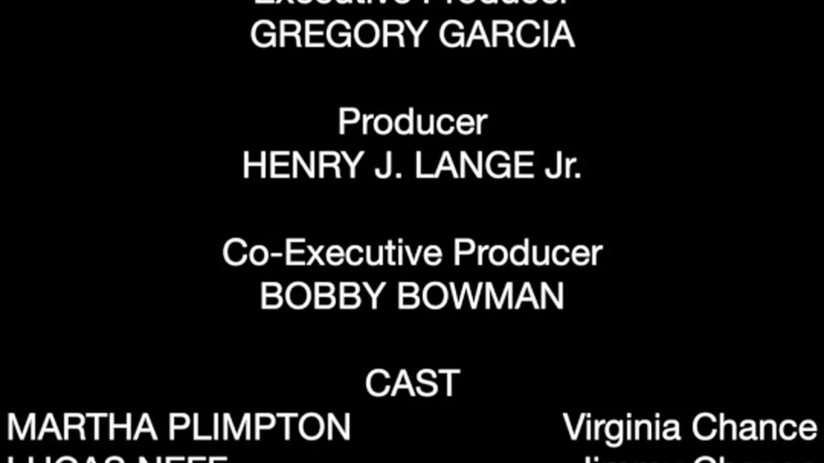 Scrolling end credits