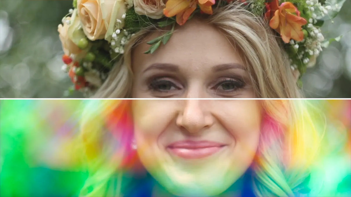 Before and after: rainbow diffusion