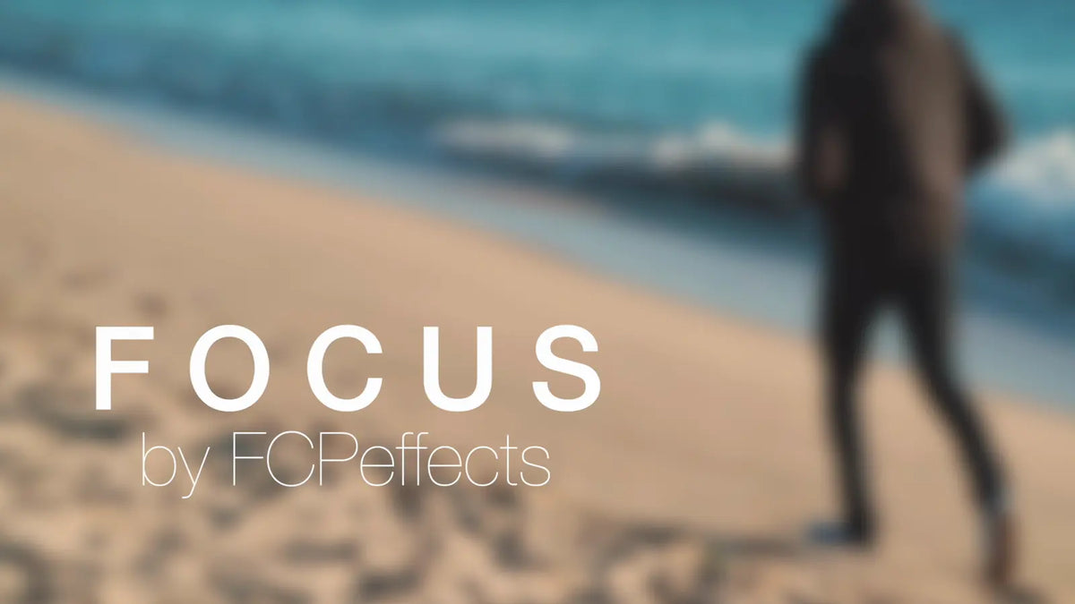 Minimal spaced-out title on a beach