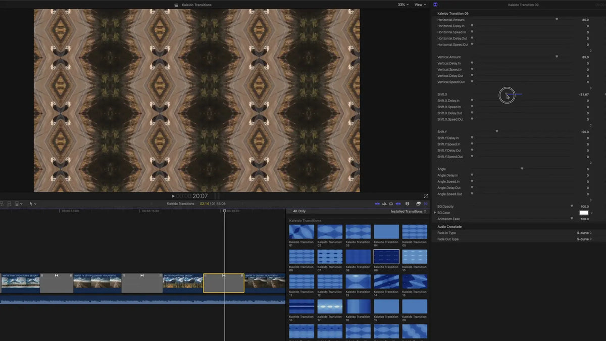 Repeating kaleidoscope pattern
