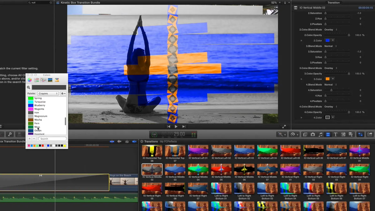 Recolor the boxes in Final Cut Pro
