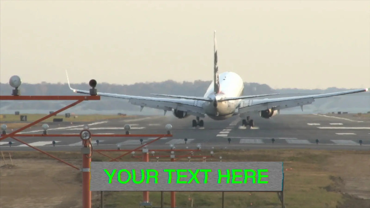 Bar title under a landing plane