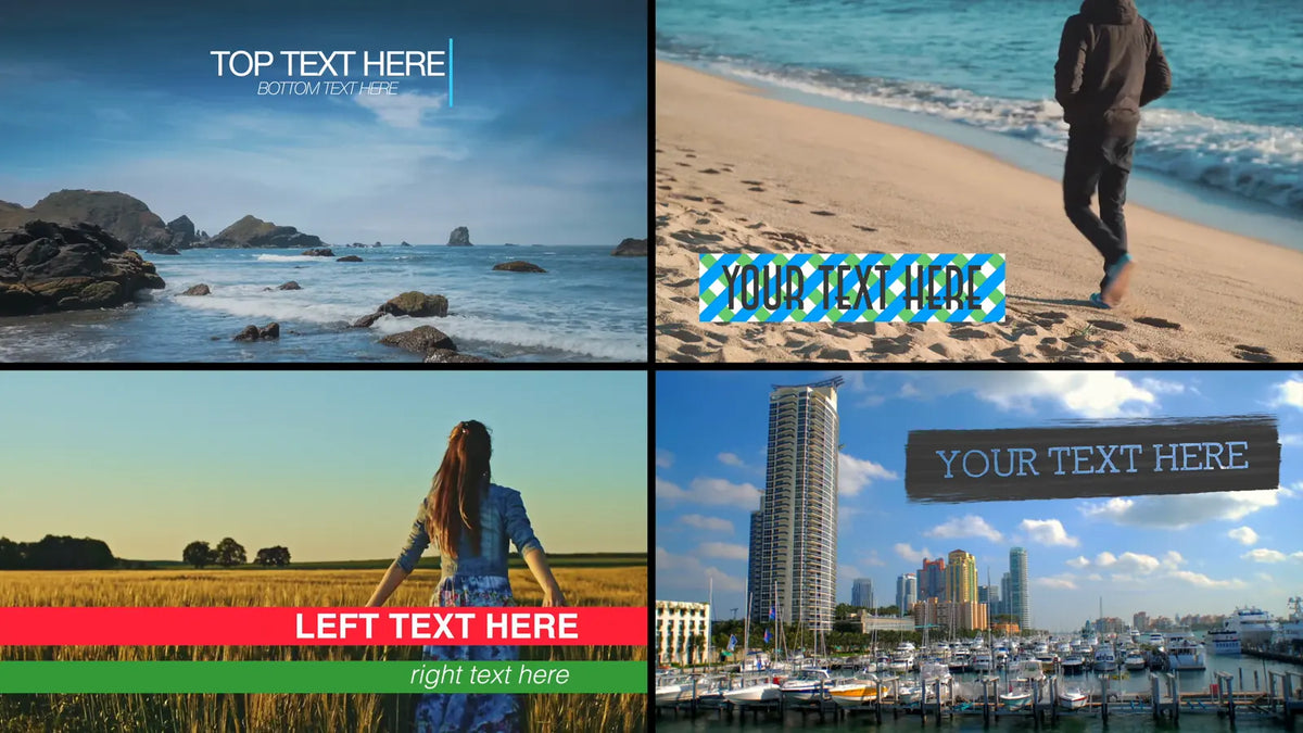 Animated bars with your text