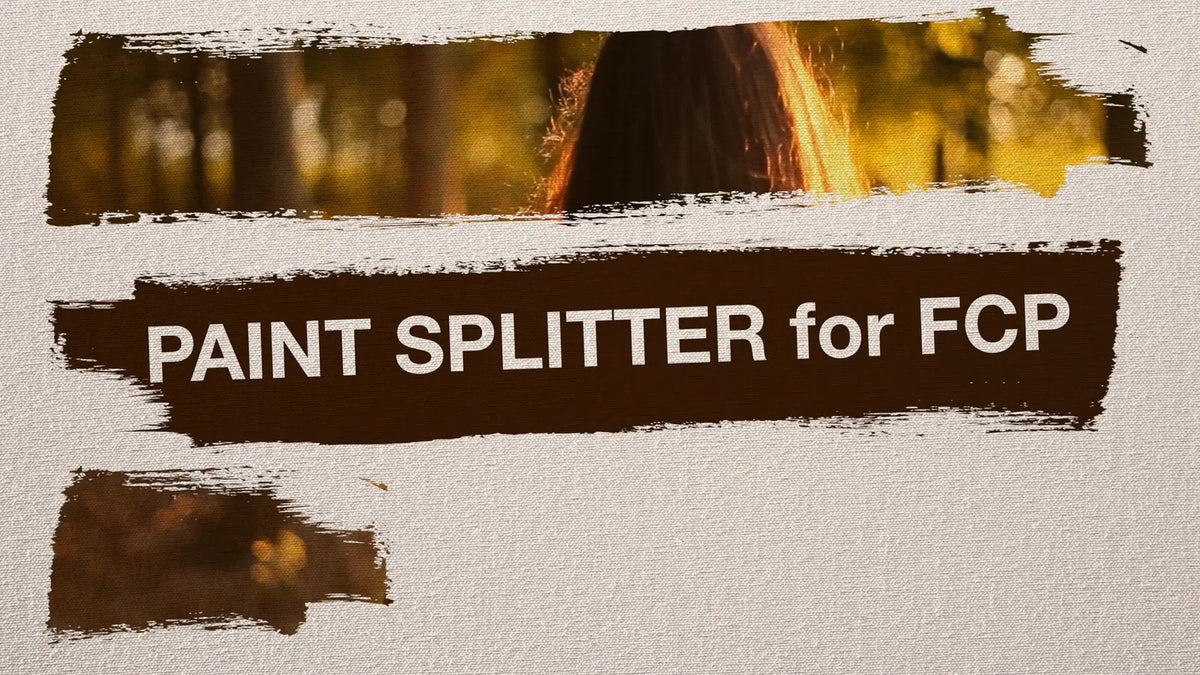 Paint-stroke title banner
