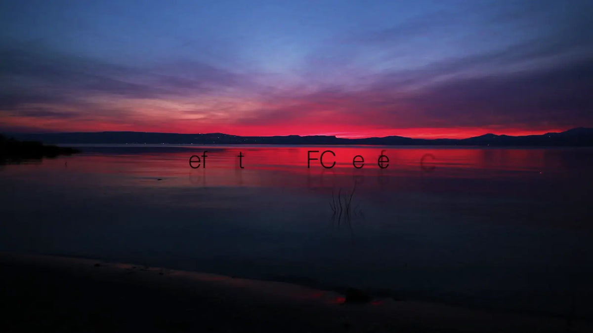 Mirror reflection on a sunset