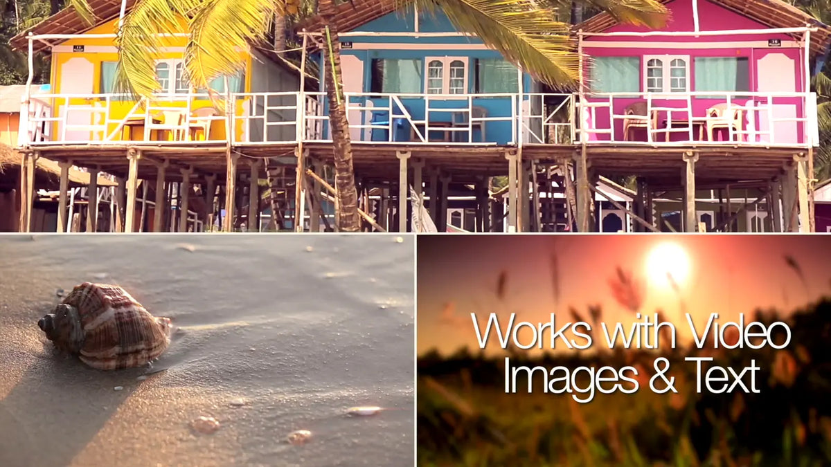Mix video, images and text