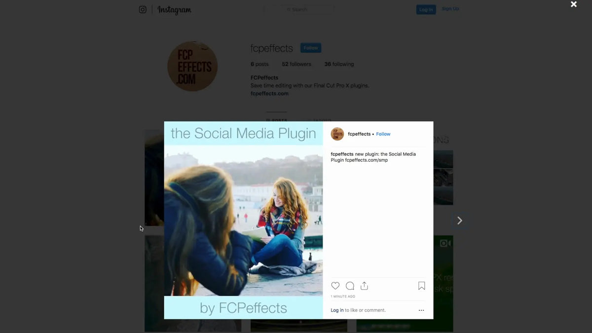 Your video framed as a social media post