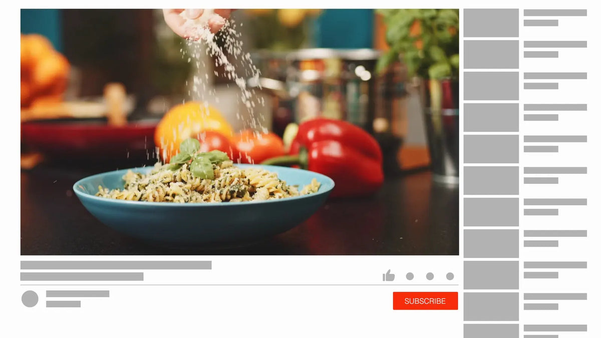 Video card with a subscribe button