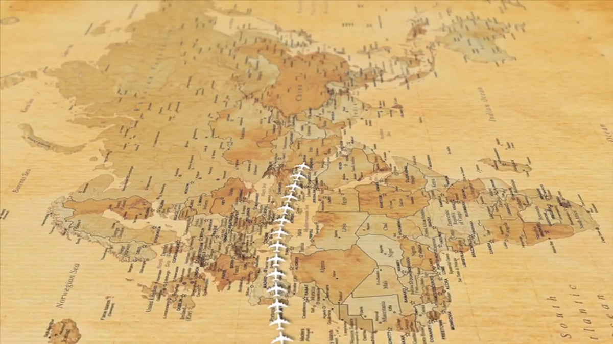 Animated line over a map