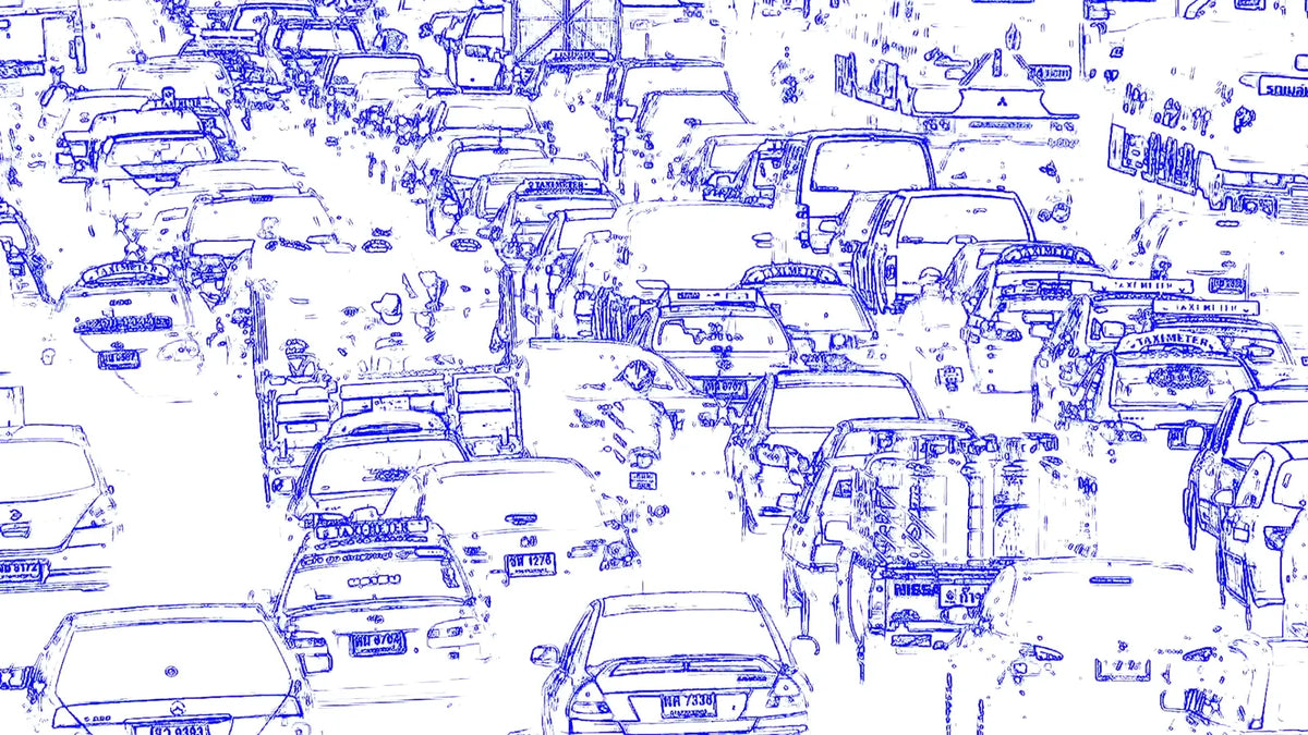Ink trace on the same street