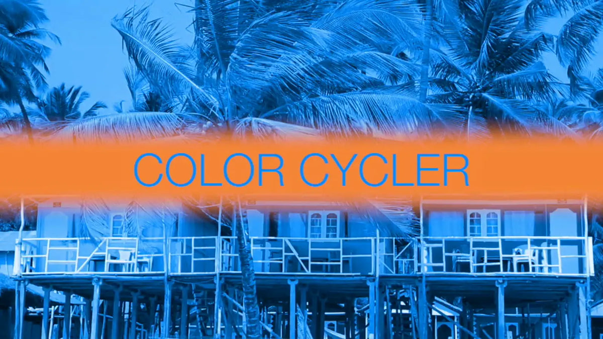 Title over a blue tone