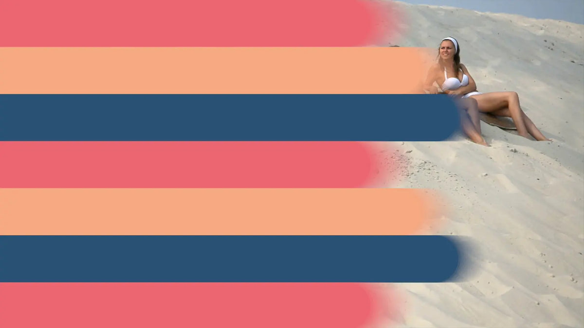 Horizontal color bars sliding across