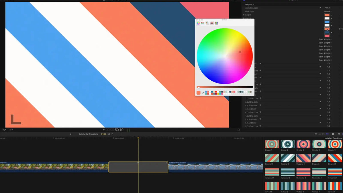 Pick any colors in Final Cut Pro