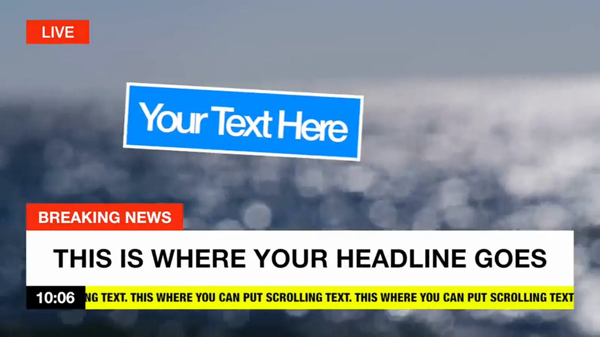 Breaking-news headline bar