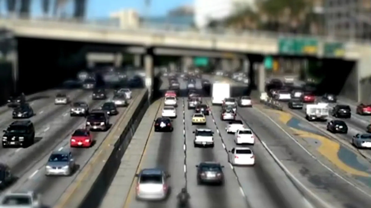 A highway turned into a tiny model
