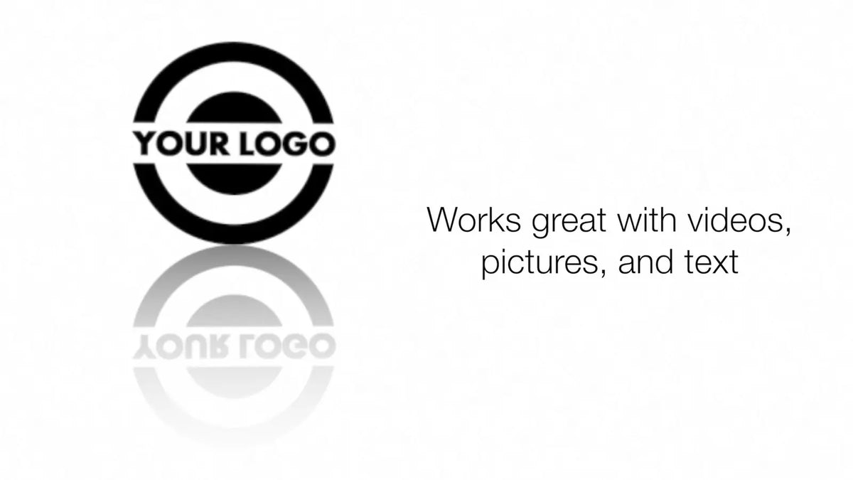 Logo with a floor reflection