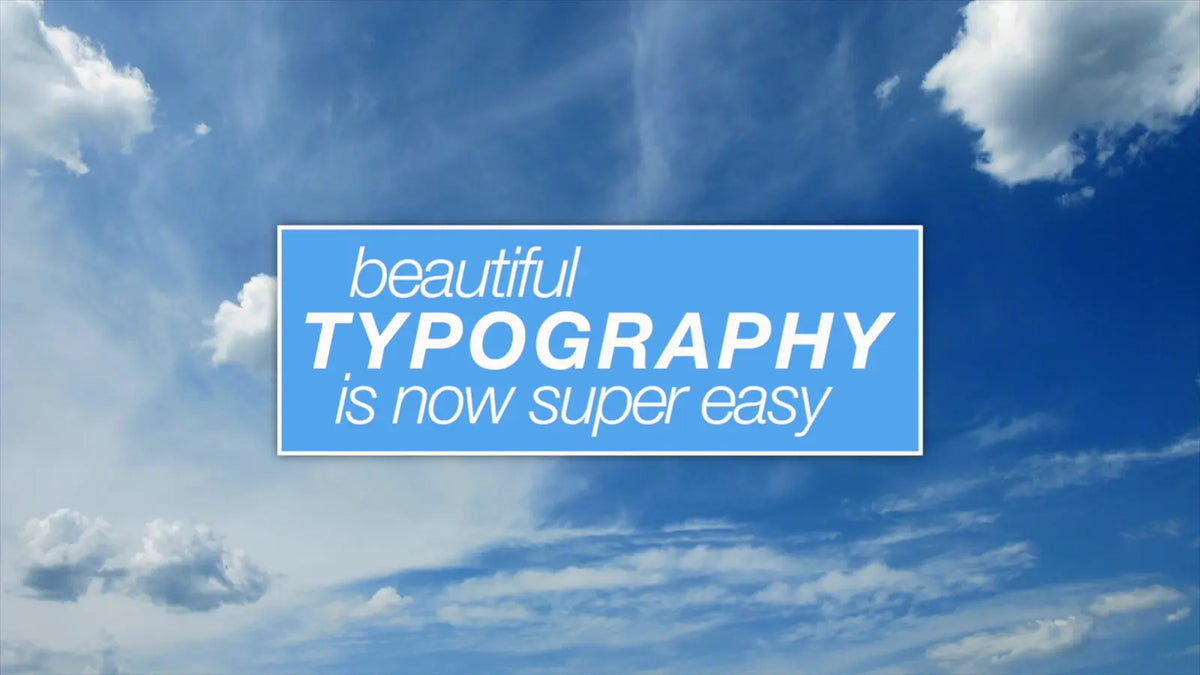 Two-font title on a sky