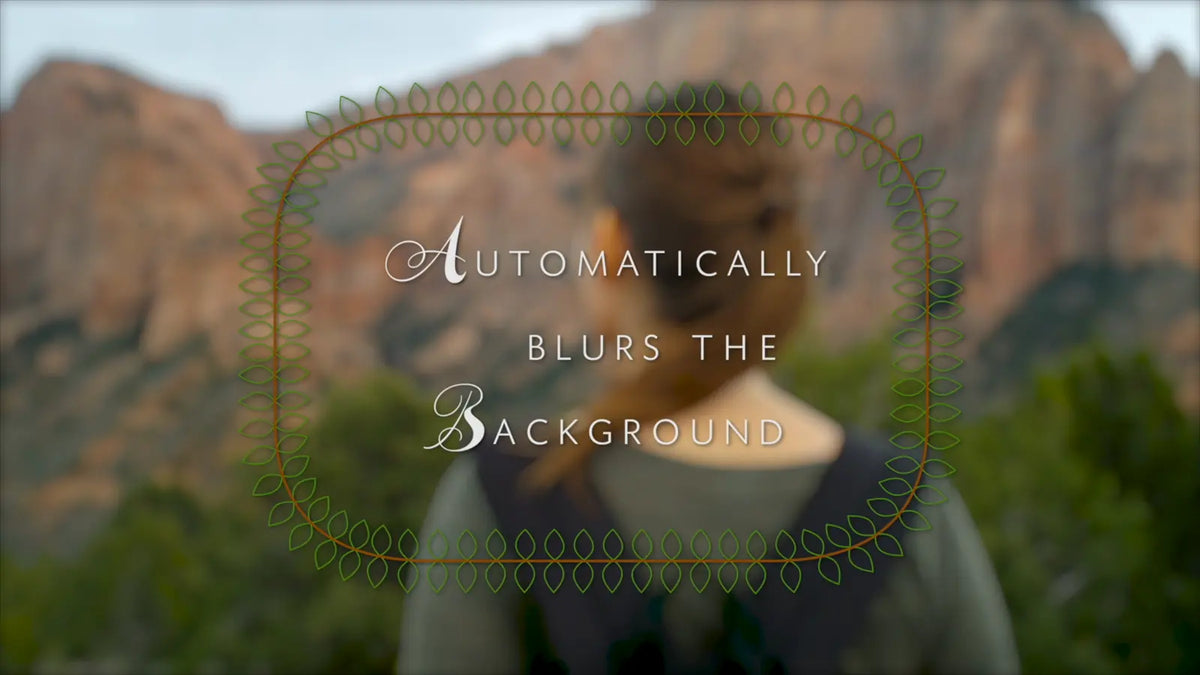 Title that blurs the background automatically