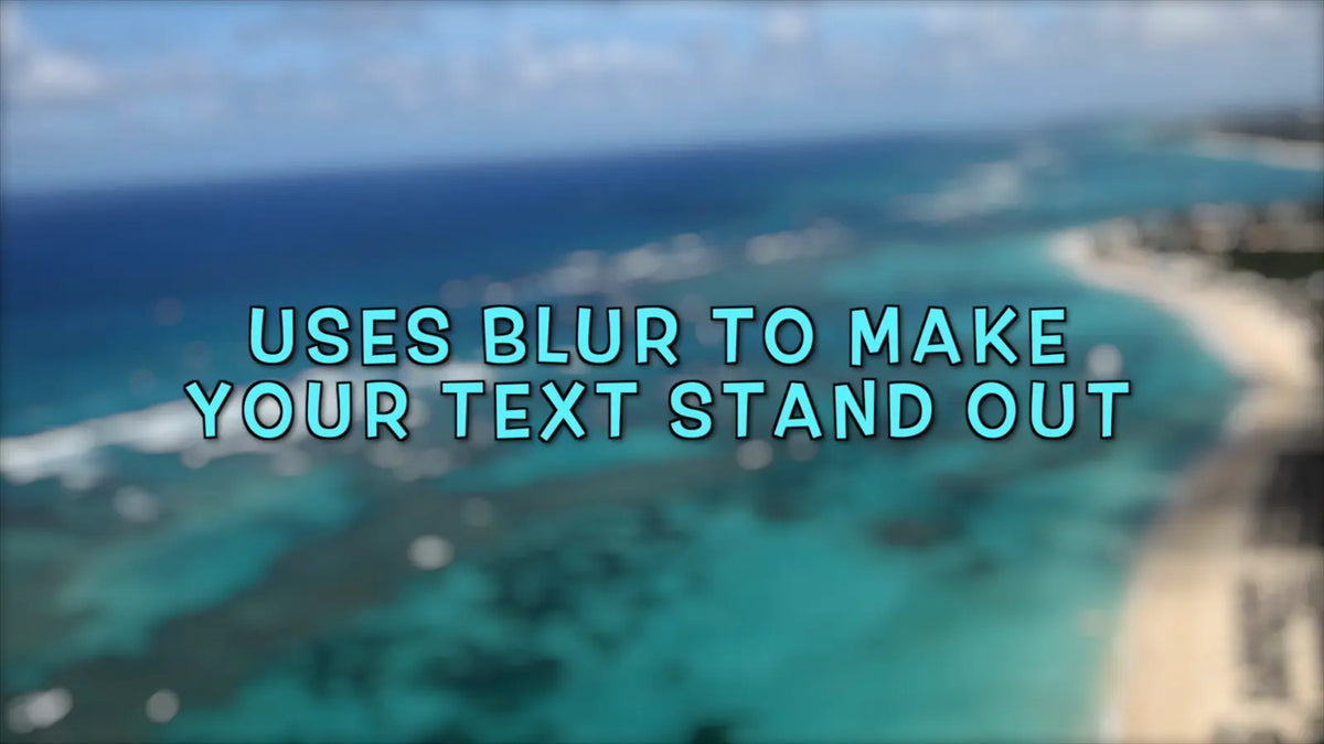 Blur behind the text makes it stand out