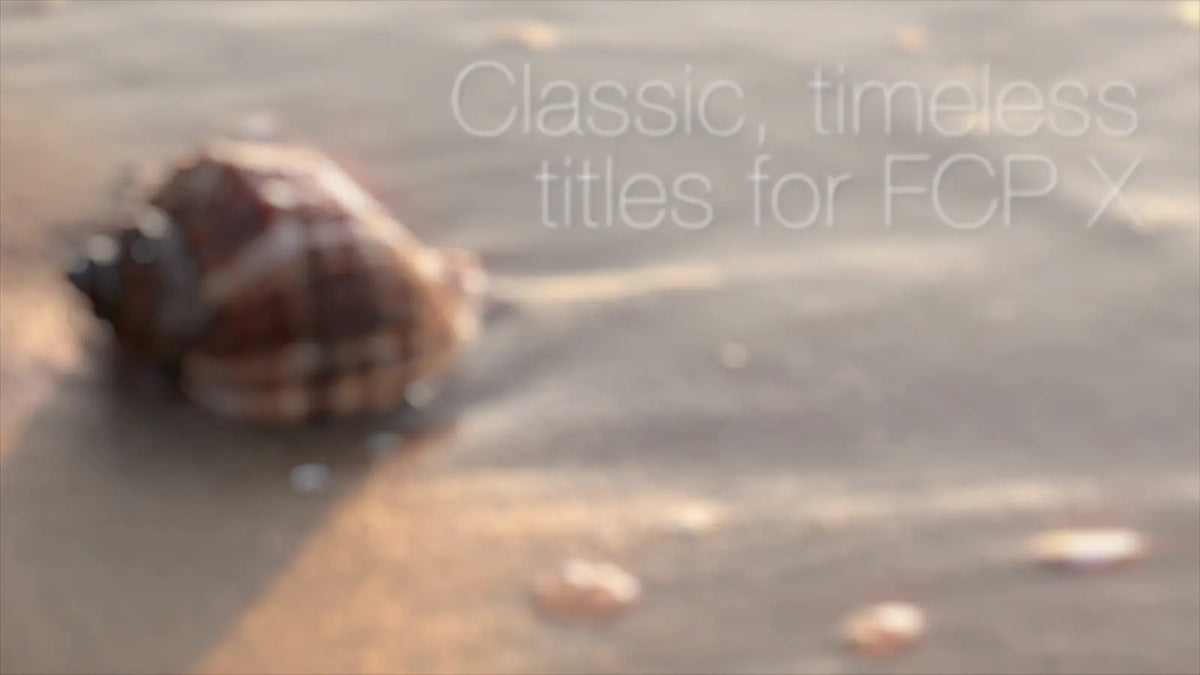 Classic title over a beach close-up