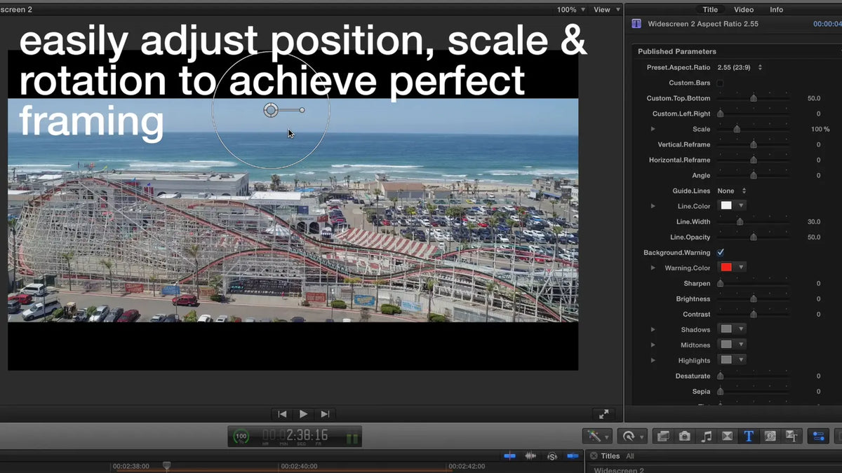Adjust position, scale and rotation