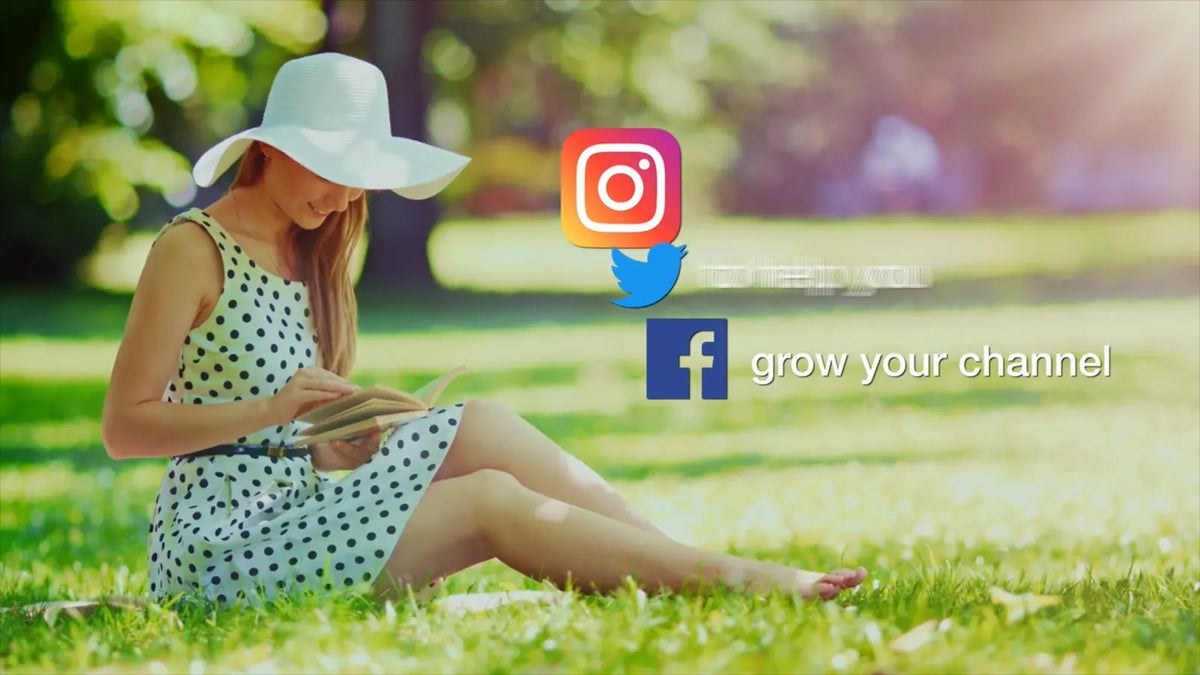 Social media icons with your text